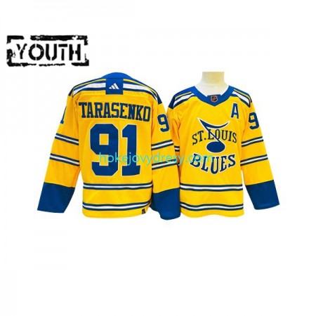 Dětské Hokejový Dres St. Louis Blues Vladimir Tarasenko 91 Adidas 2022-2023 Reverse Retro Žlutá Authentic